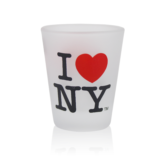 Frosted I Love NY Shot Glass | I Heart NY Souvenir