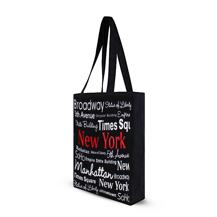 Icons of "New York" Canvas New York Totebag | New York Handbag (17x14in)