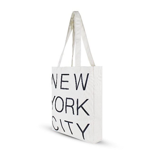 Long Handle "NEW YORK CITY"  Canvas Tote Bag (17x14in) | NYC Souvenirs