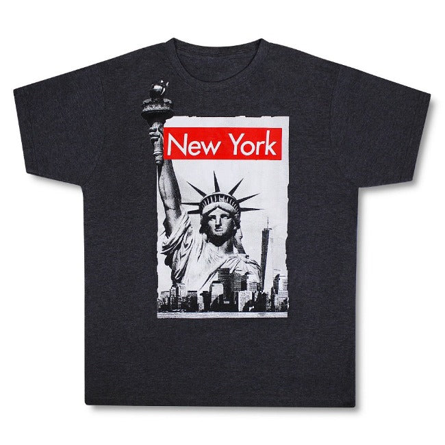 Box Logo Statue of Liberty T Shirt | New York Shirt (3 Colors)[S-3XL]