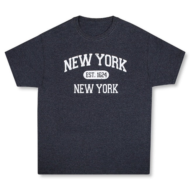 Charcoal New York EST 1624 | New York T-Shirt | NYC T-Shirt [S-3XL]