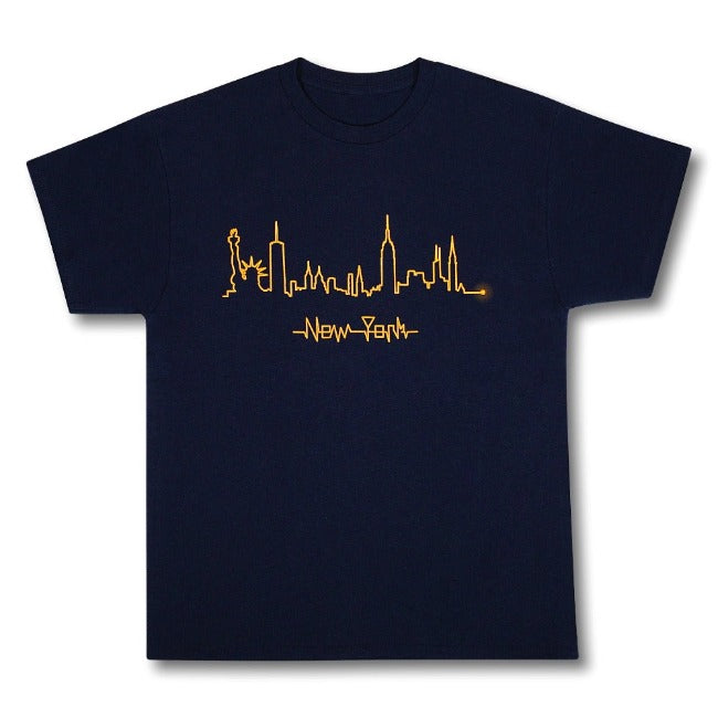 Heartbeat Skyline New York T-Shirt | NYC T-Shirt (S-3XL)