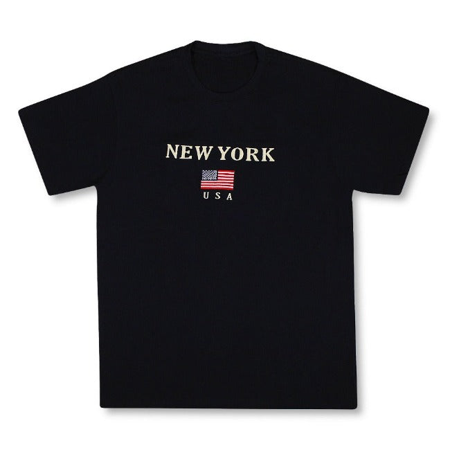 Embroidered Patriotic New York T Shirt | NYC T Shirt (4 Colors)[S-3XL]