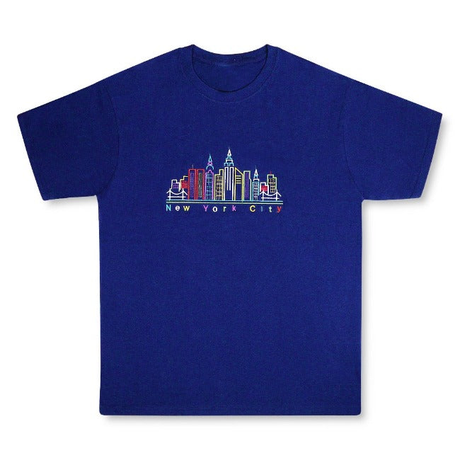 Embroidered Skyline New York T-Shirt NYC T-Shirt (2 Colors)[S