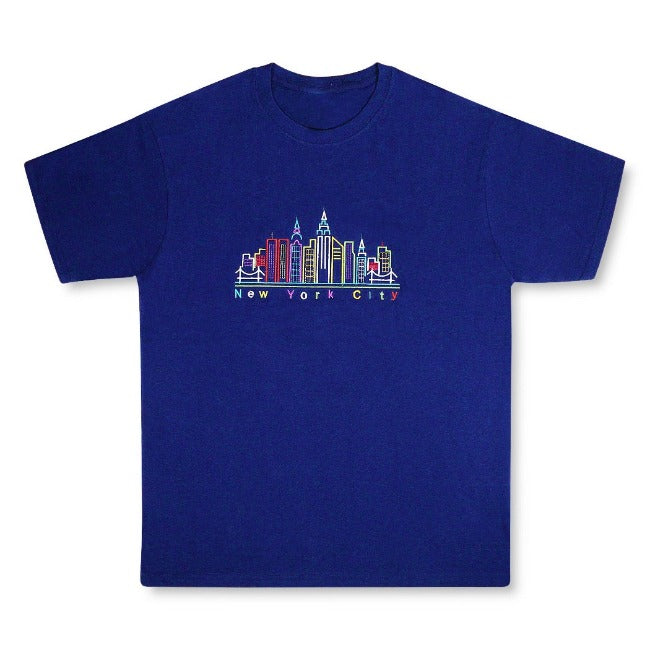 Embroidered Skyline New York T-Shirt | NYC T-Shirt (2 Colors)[S-3XL]