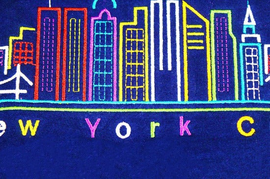 Embroidered Rainbow Skyline New York Sweatshirt (S-3XL)