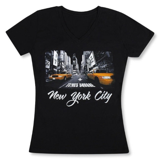 Women's Glitter Times Square Tee l New York T-Shirt | NYC T-Shirt