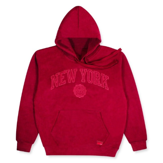 NYGiftloft Embroidered Harvard Style New York Hoodie | NYC Hoodie (2 Colors) Burgundy / XXL