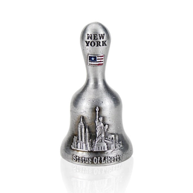 Times Square "New York" Polished Steel Decorative Handbell (2.5in) (2 Colors)