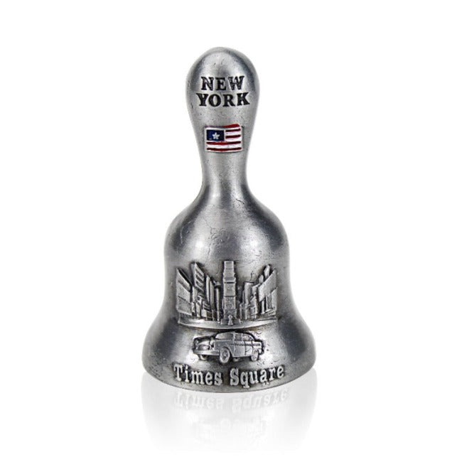Times Square "New York" Polished Steel Decorative Handbell (2.5in) (2 Colors)