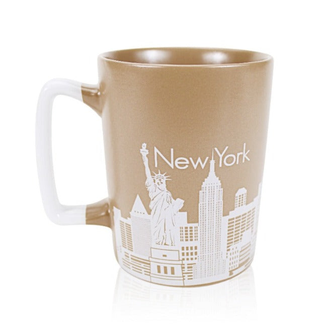 15oz Skyline of New York Tall Mug | New York City Souvenir | NYC Souvenir Travel Gift (2 Colors)