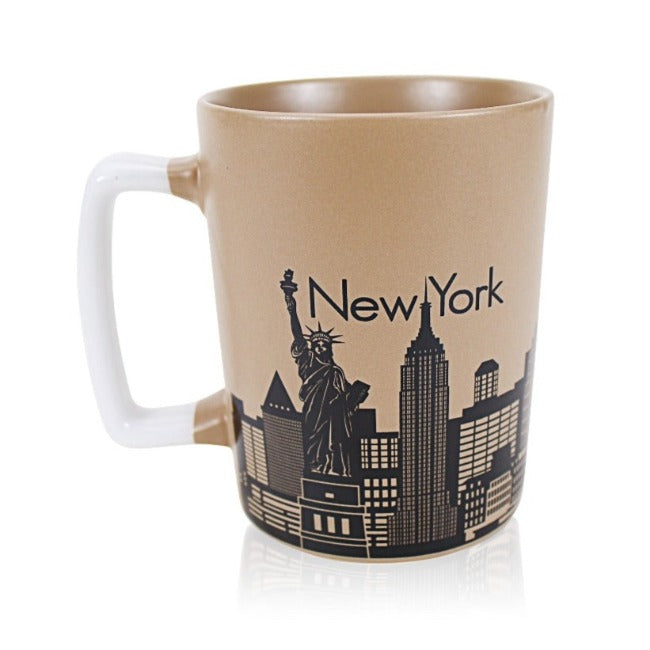 15oz Skyline of New York Tall Mug | New York City Souvenir | NYC Souvenir Travel Gift (2 Colors)