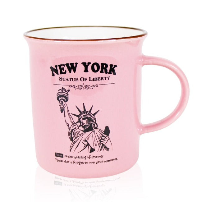 12oz. Pastel "Statue of Liberty" Ceramic NYC Mug | New York Mug (6 colors)