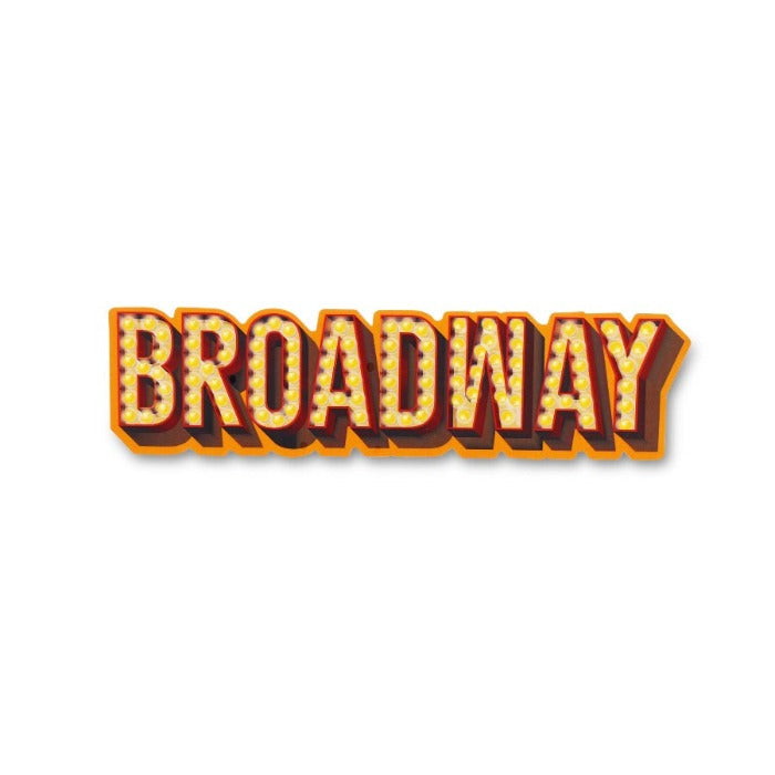 "Broadway" New York Vinyl Sticker (7x2'')