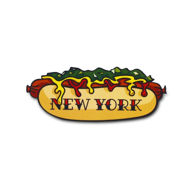 Hot Dog New York Sticker (5.5x2'')