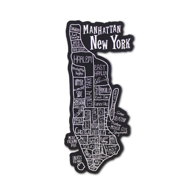 Manhattan New York Sticker (2x4.5'')