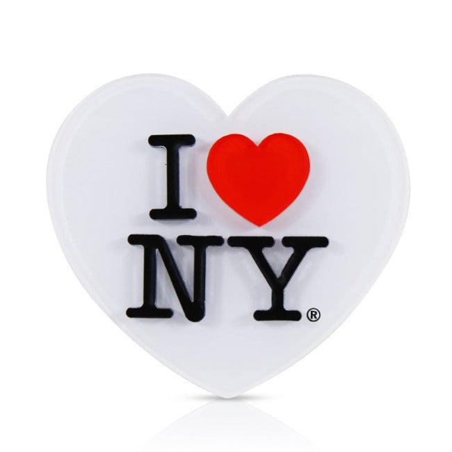 Acrylic Heart Shaped "I Love NY" Raised Logo Fridge Magnet ( 2 Colors)