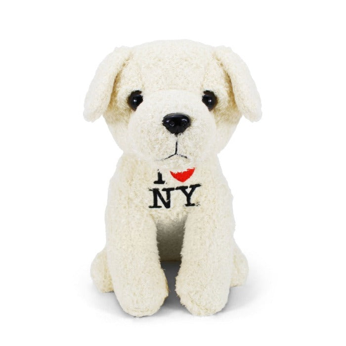 Stuffed White Terrier Dog I Love NY Embroider (2 Sizes)