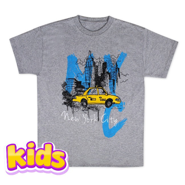 Youth NYC Taxi Gray New York T-Shirt | NYC T-Shirt