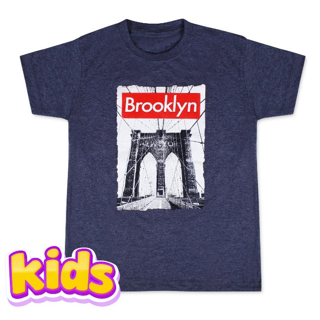 Youth "Brooklyn" Navy Blue New York T-Shirt | NYC T-Shirt