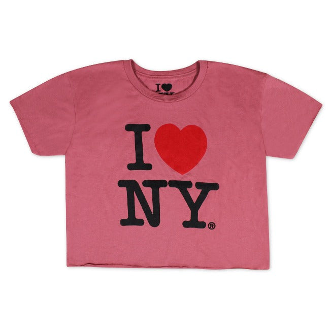 New York Printed Ringer Crop T-shirt