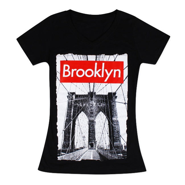 Women's Brooklyn Box Logo Tee l New York T-Shirt | Brooklyn T-Shirt