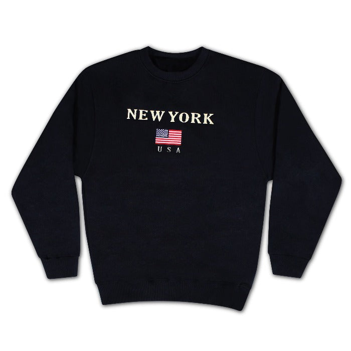 Embroidered Patriotic USA New York Sweatshirt (S-3XL)