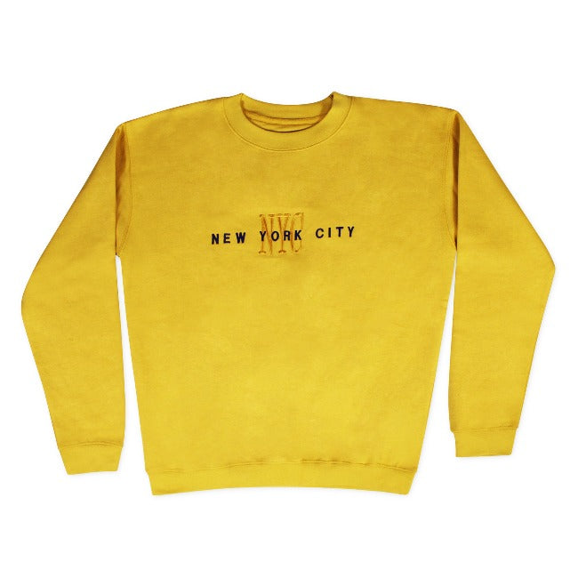 Mustard hoodie with BROOKLYN 898 NEW YORK writing