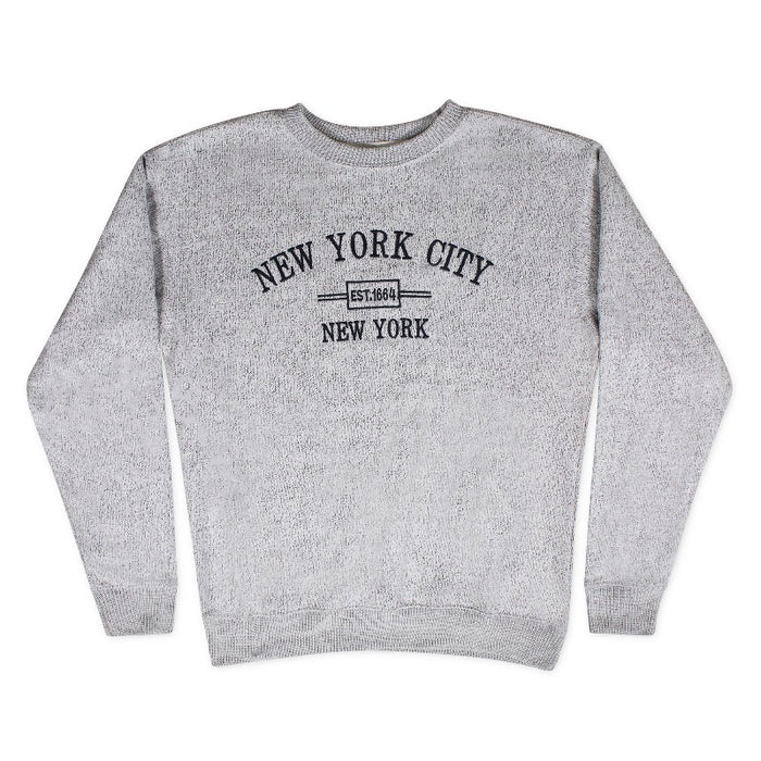 Red Embroidered NYC Monogram New York Sweatshirt | NYC Sweatshirt (XL)