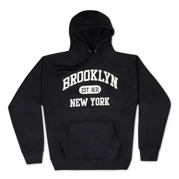 Gray Vintage Brooklyn Est. New York Hoodie | NYC Hoodie 