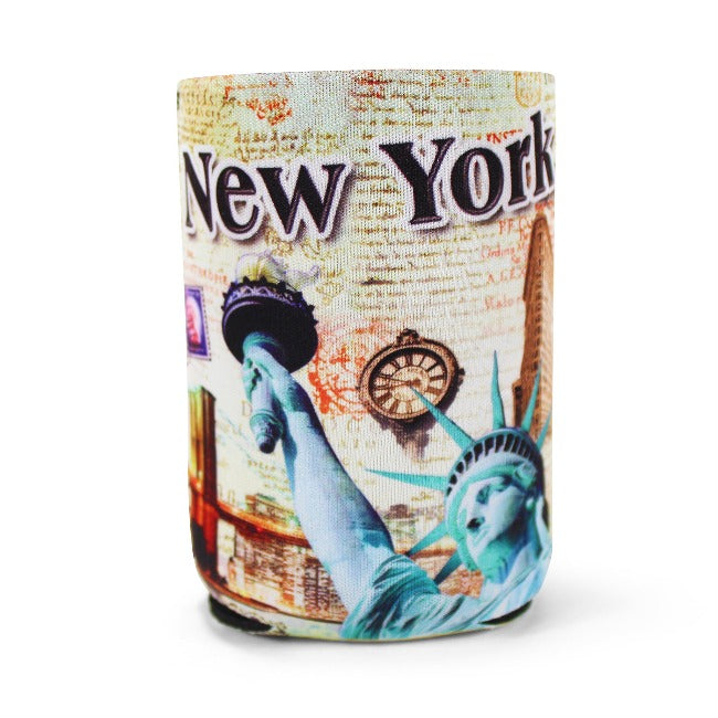 Soft-Fabric Rustic New York Liberty Monuments Can Cooler Koozies