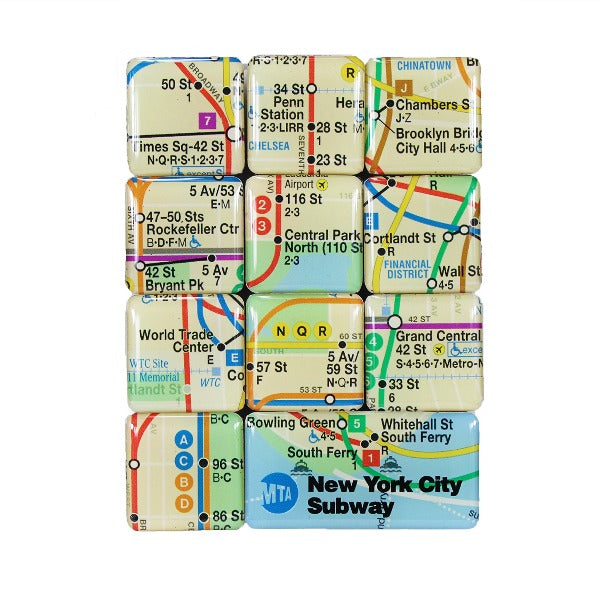 New York Metro MTA Souvenir Magnet Set | New York Mini Magnets