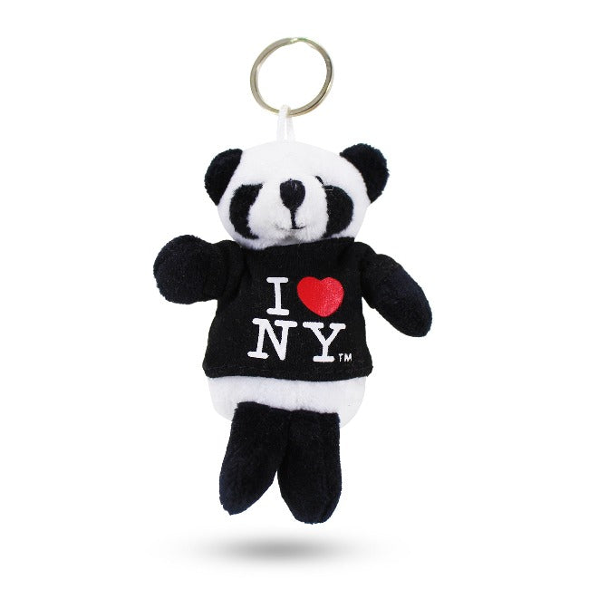 Stuffed I Love NY Souvenir Panda Keychain | I Love New York Gift