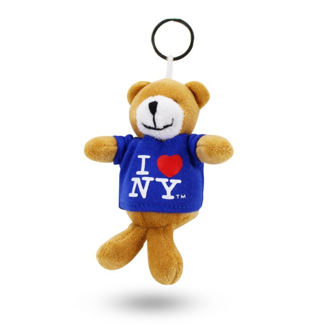 Stuffed I Love NY Souvenir Bear Keychain | I Love New York Gift