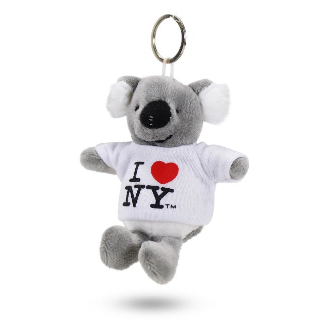Stuffed I Love NY Souvenir Koala Keychain | I Love New York Gift