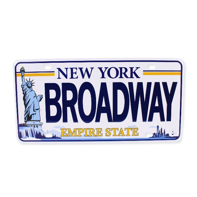 Official New York "Broadway" License Plate | Collectible NYC Souvenir Plate