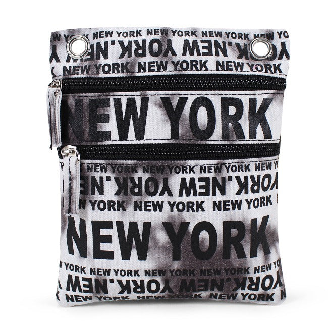 Tie Dye New York Monogram Dual-Zipper Cross Body NYC Bag
