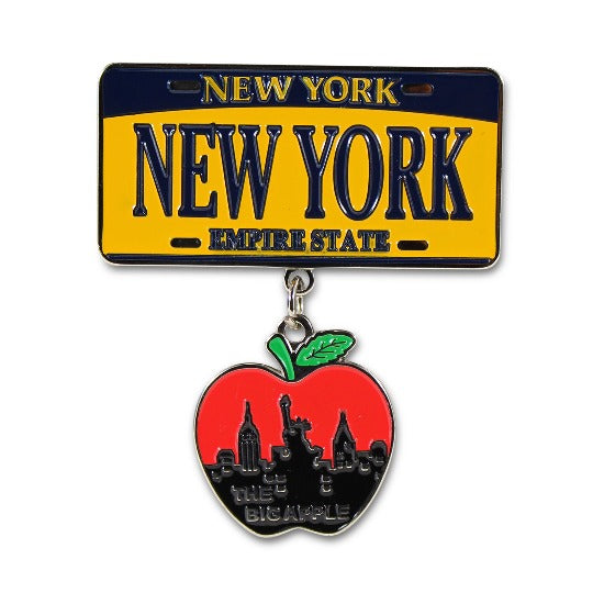Big Apple Charm "New York" License Plate Souvenir Magnet | NYC Souvenir Magnet