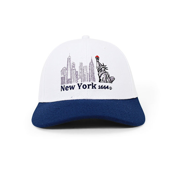 Monuments "New York" Hat | NYC Hat w/ Velcro-Strap Curved Bill Smart NY Hat