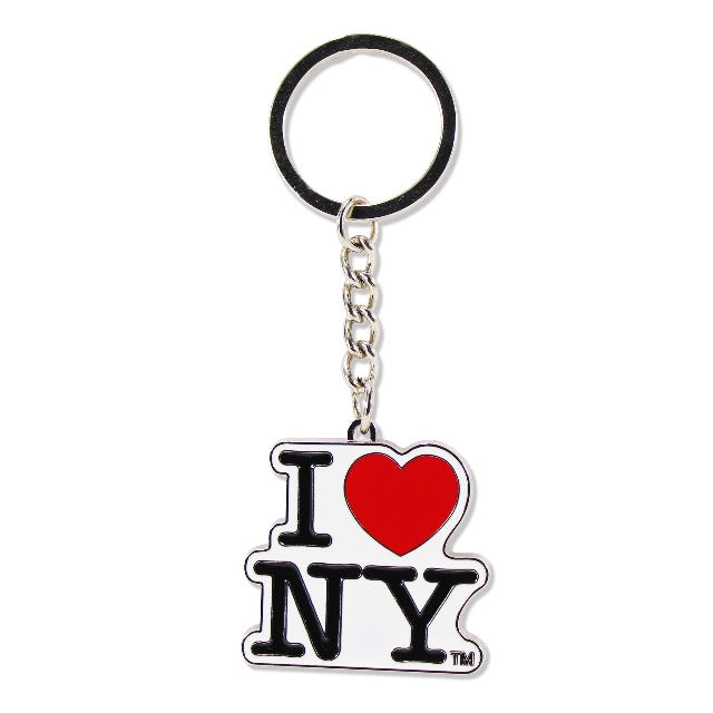 City Merchandise Metallic 4D I Love NY Teddy Bear Keychain