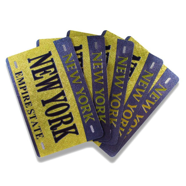 Holographic New York License Plate Playing Cards