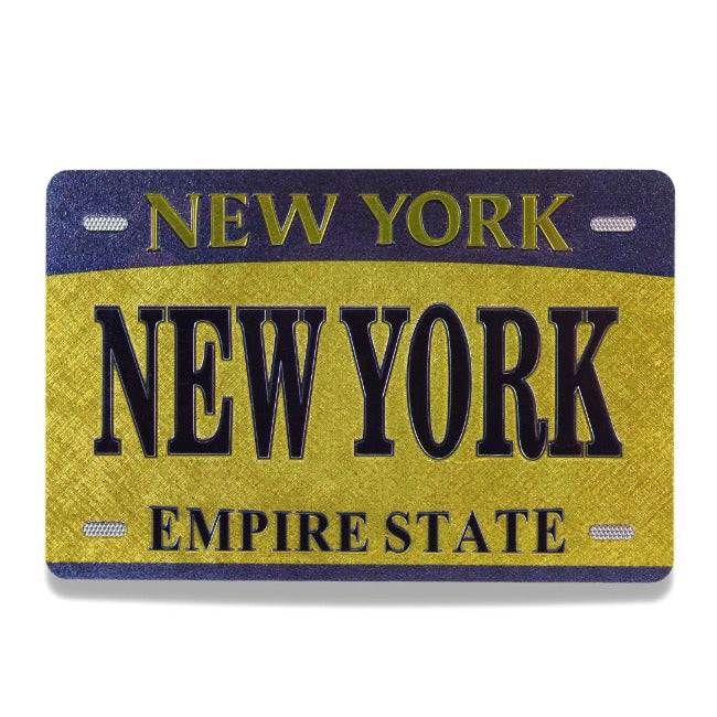 Holographic New York License Plate Playing Cards