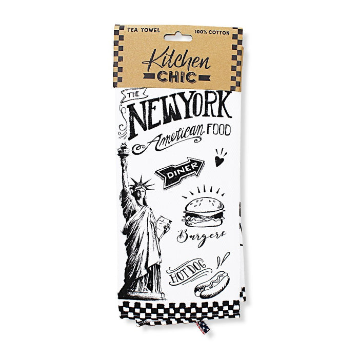 New York Foodies Tea Towel | New York Souvenir Tea Towel