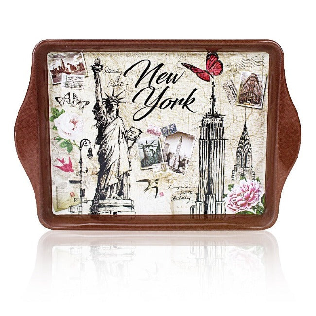 Decorative Serving Tray "NEW YORK" Vintage Beauty (7.5x5.5in)