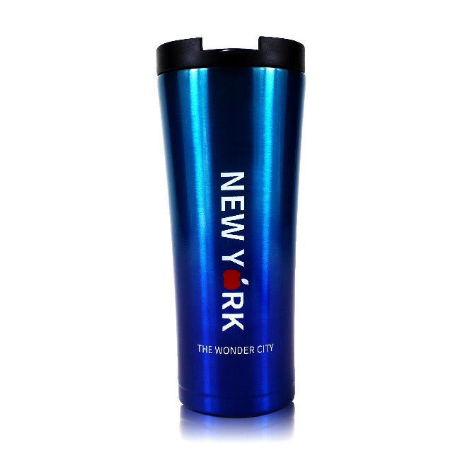 20oz. Fluorescent Blue Hot & Cold New York Thermos | NYC Gift Shop Classic