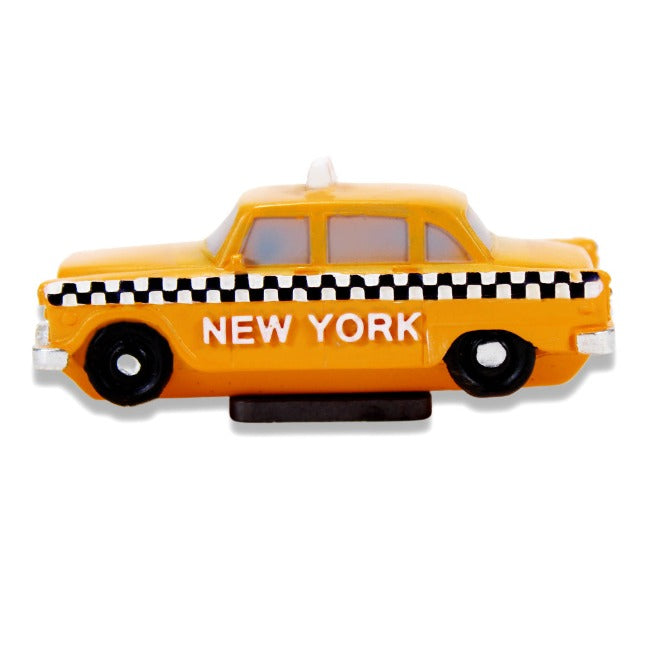 3D Ceramic New York Taxi Refrigerator Magnet | Ceramic NYC Magnet