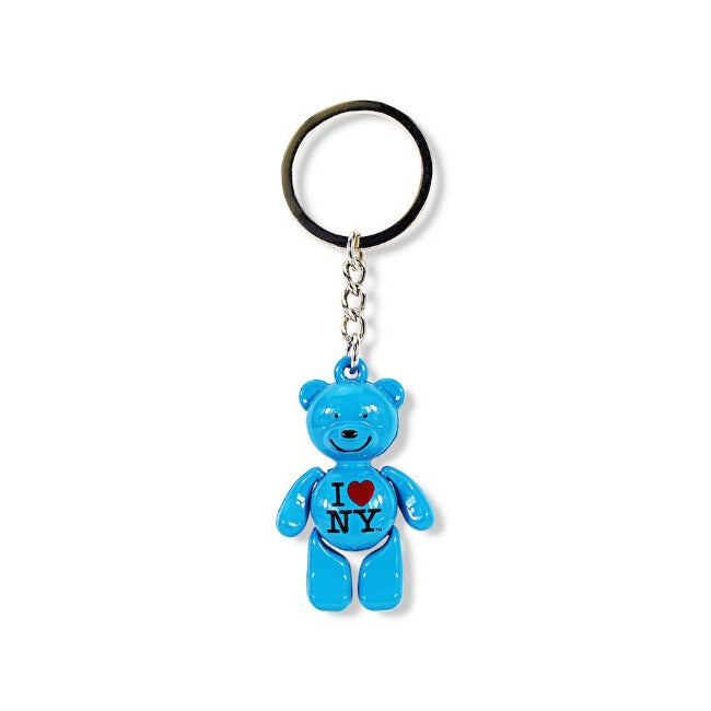 4D "I love NY" Teddy Bear Keychain W/ Mobile Limbs