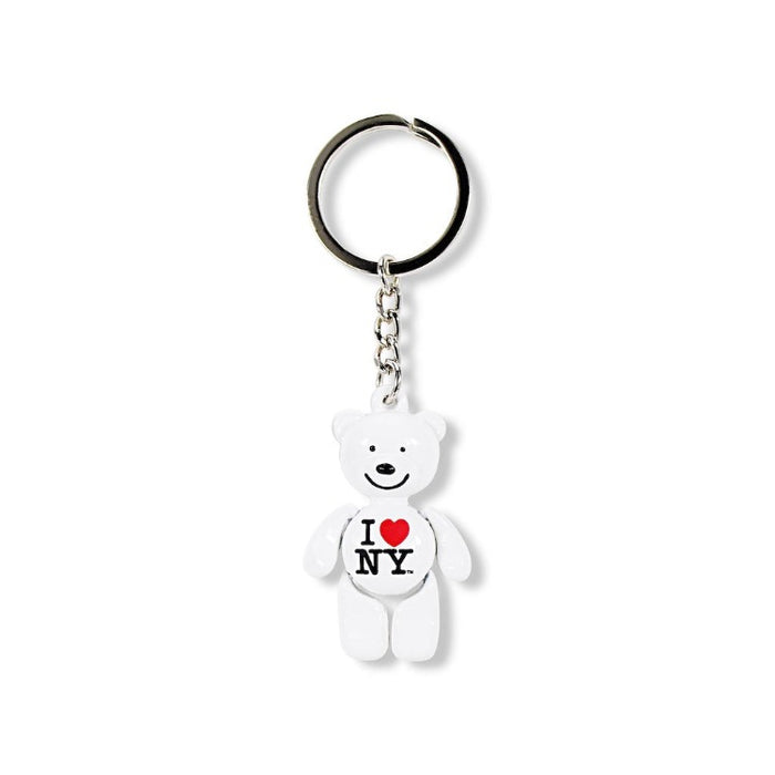 4D "I love NY" Teddy Bear Keychain W/ Mobile Limbs (8 Colors)