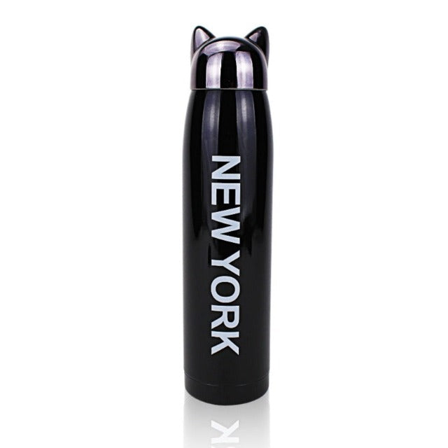 20oz Metallic Fox NEW YORK Hot & Cold Beverage Thermos