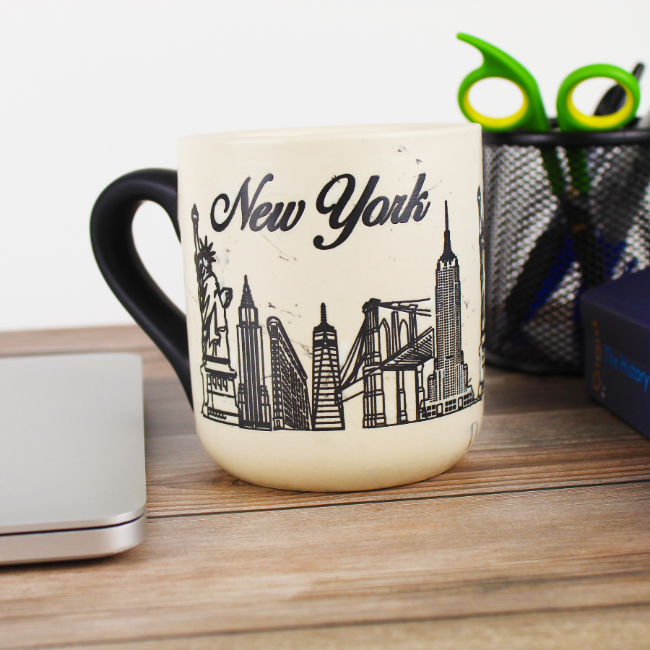 15oz. Embossed "NEW YORK" Monuments Jumbo New York Mug | NYC Mug
